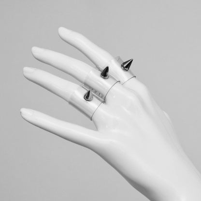 SPIKE SILVER - Set of three Rings